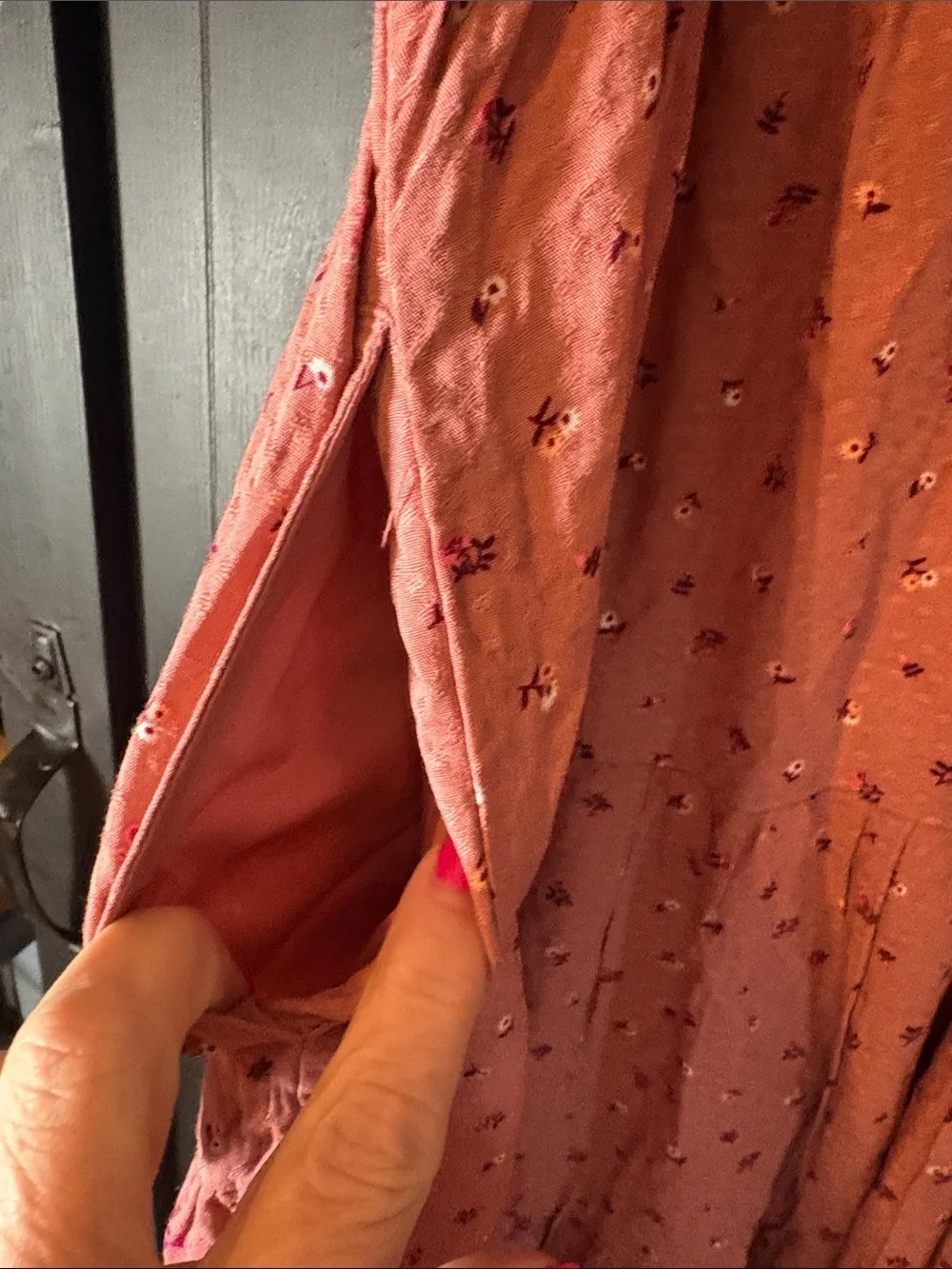 Cat & Jack Coral Pink Tiered Sundress with Tiny Floral Print